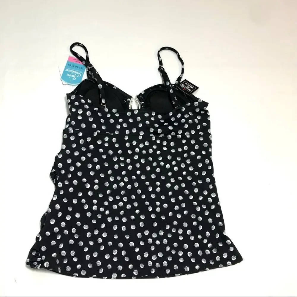 Swim Solutions Keyhole Hardware Tankini Swim Top